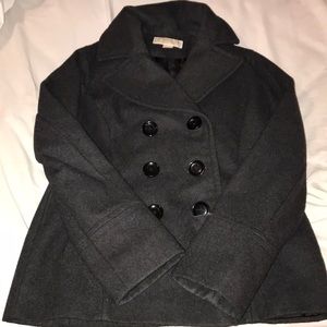 Dark grey pea coat